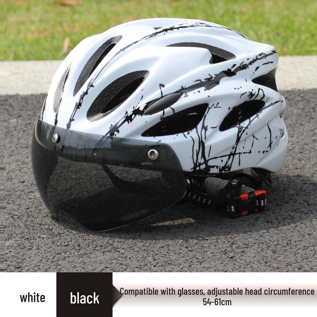 Unisex Mountain Bike Helmet with Goggles