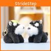 Stuffed Schnauzer Cute Animal Doll Keyring Pendant For Backpack And Decor Car