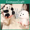 Adorable 12cm Plush Panda Keychain With Flower Pattern And Skirt Ultra Soft Material