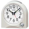 Seiko Clock Alarm Clock, Table Clock, Analog, White Pearl, 115 x 115 x 55 mm, KR520W