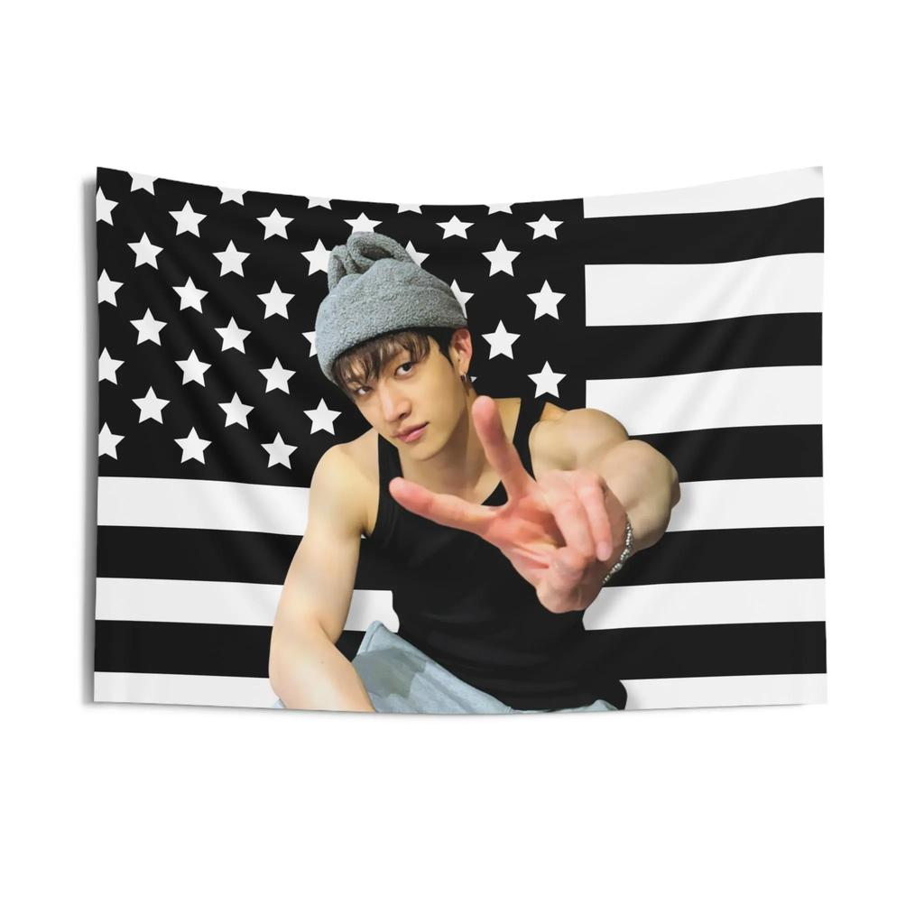 1pc Hwang Hyunjin Music Star Tapestry Home Decoration Dormitory Background Cloth Gift Creative Birthday Gift Concert Banner