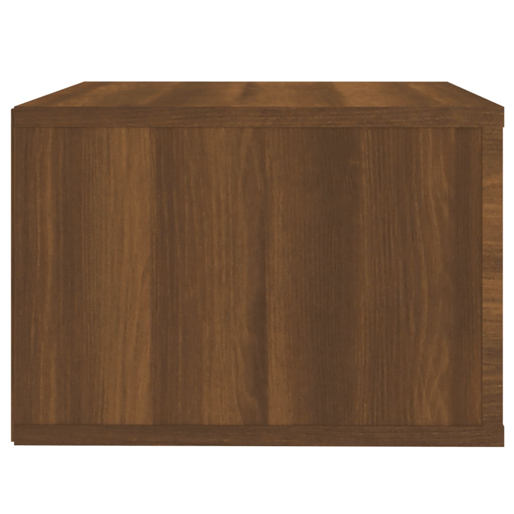 Wall Mounted Nightstand Brown Oak Effect 50 x 36 x 25 cm