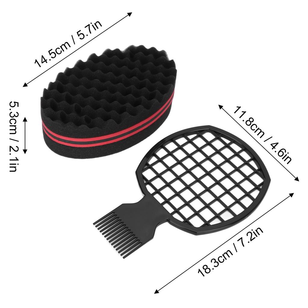 Волосы локоны плетение дреды губка щетка пластиковая волос твист расческа губка набор волшебная губка для волос локон расческа принадлежности для укладки волос инструмент
