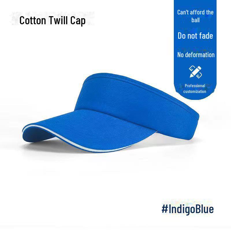 Козырек от солнца с индивидуальным логотипом: Идеально подходит для занятий спортом на открытом воздухе и путешествий. Кепка из полиэстера и хлопка.