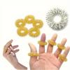 10pcs Stainless Steel Acupuncture Finger Rings - Home Use Massage Tools for Relaxation and Stress Relief