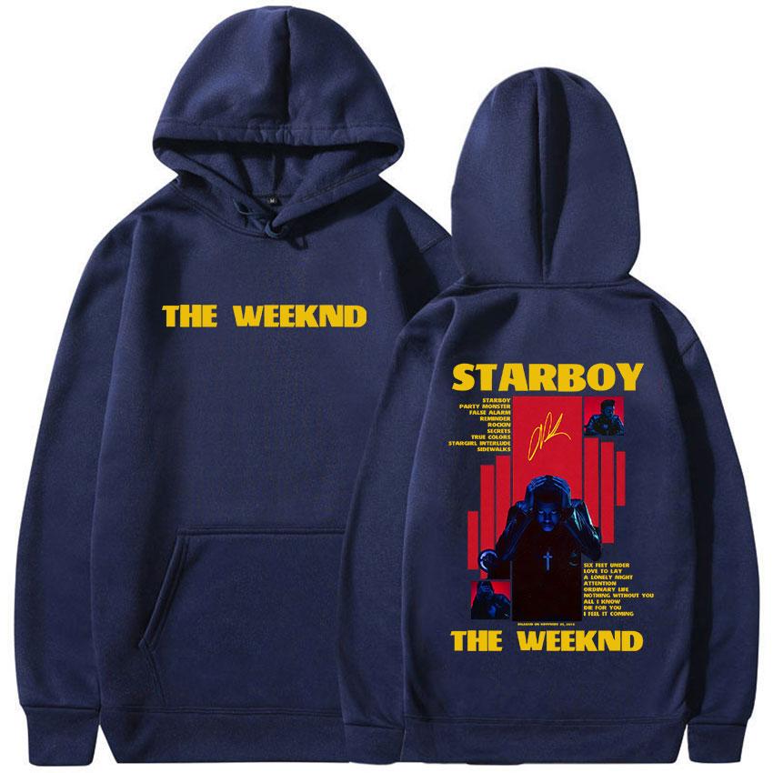 Рэпер THE WEEKND STARBOY Альбом 2025 Мерч Худи Мужчины Женщины Харадзюку Готика Хип-хоп Мода Пуловер Толстовки Фанаты Уличная одежда