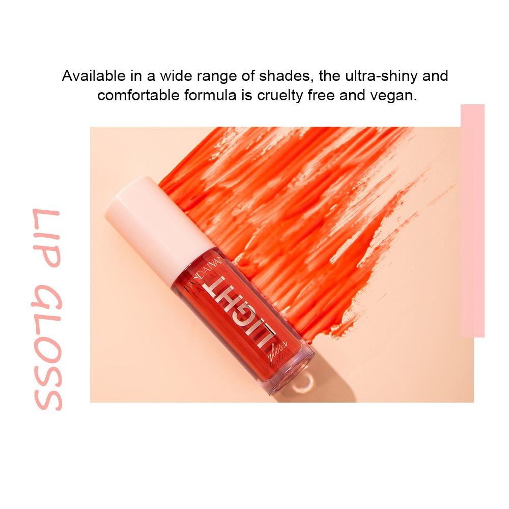 HANDAIYAN Зеркало Водяной Свет Жидкая Краска Светлое Стекло 12 Цветов Увлажняющий Жемчужный Светлый Блеск Для Губ