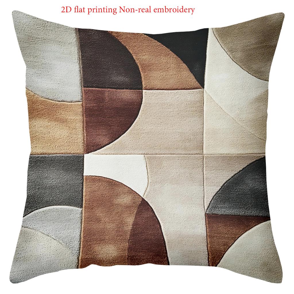 Современный геометрический узор, 2D-печать, наволочка из полиэстера, декоративный чехол для подушки на диван, прикроватная подушка