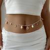 Minimalist Pearl Waist Chain Conch Bohemian Body Chain Starfish Shell Waist Chain  Dress Decoration