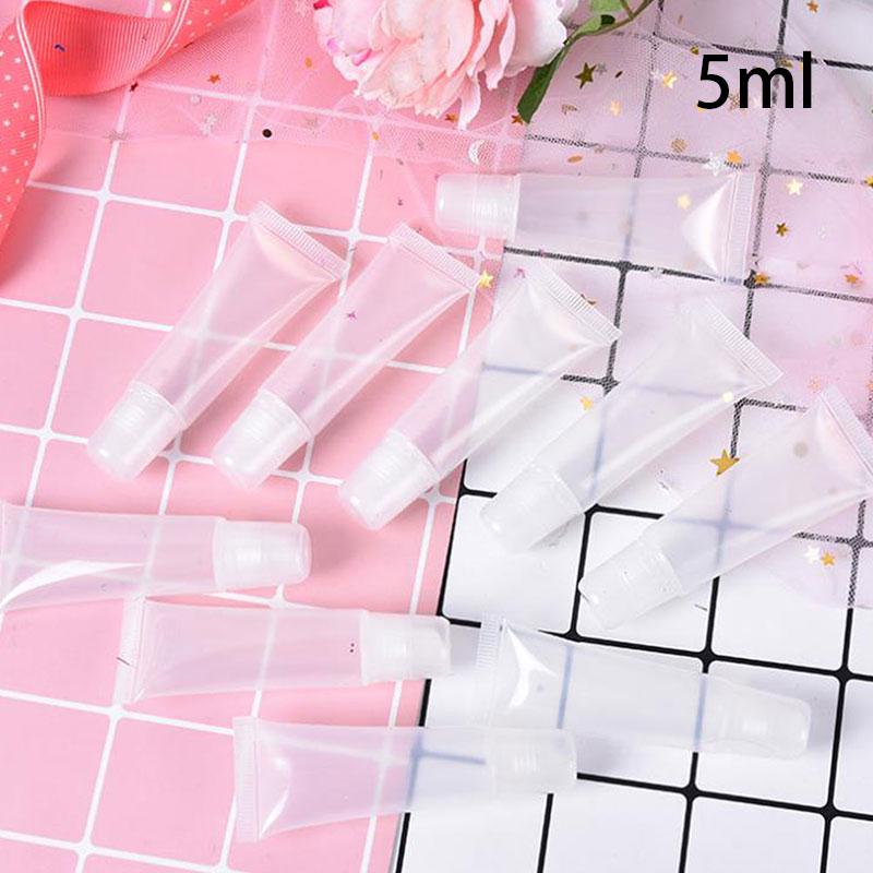 10 шт. новый многоразовый пустой косметический тюбик для блеска для губ, бальзама, прозрачный косметический контейнер