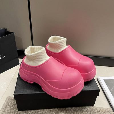 Женские теплые хлопковые туфли на платформе 2025 г. — толстая подошва, бархатная подкладка, каблук для отдыха на открытом воздухе осенью/зимой.