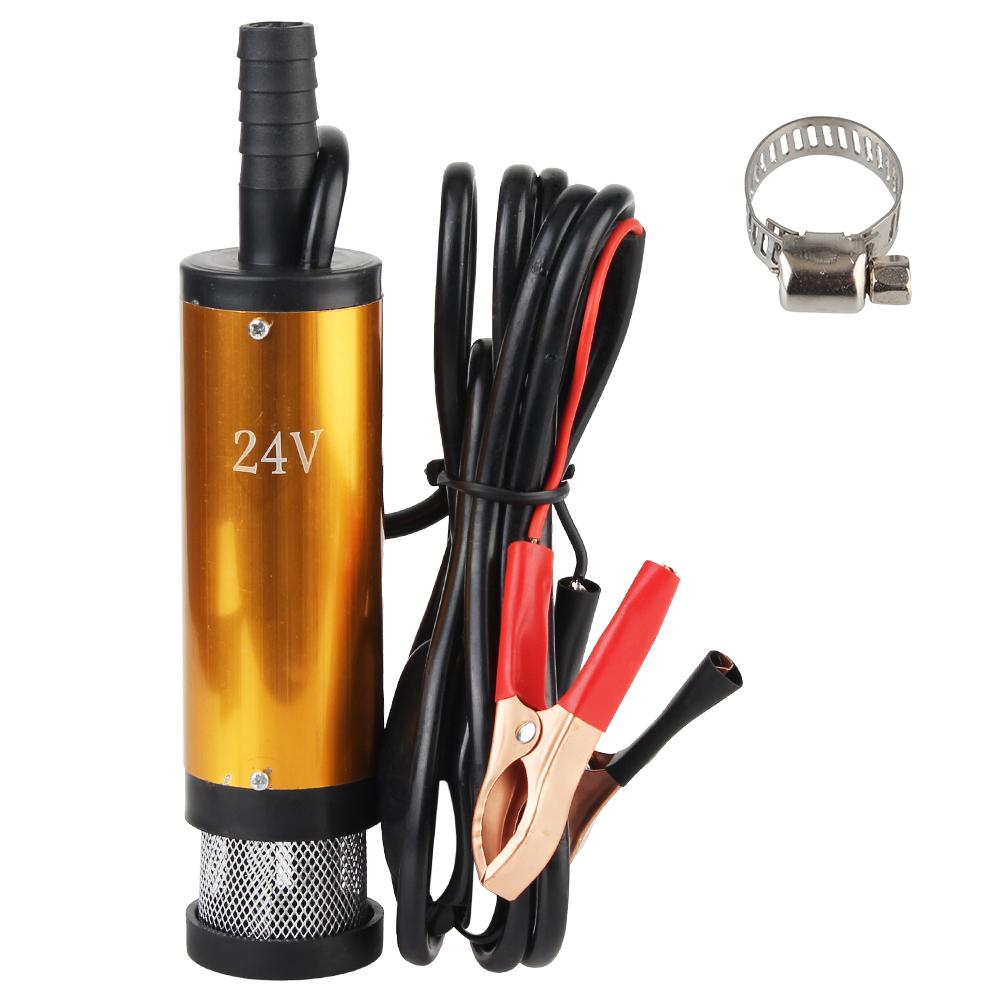 Автомобильный электрический насос постоянного тока для заправки, перекачка топлива 12 В/24 В для перекачки дизельного топлива, воды, погружной, 12 л/мин, мини-корпус из алюминиевого сплава