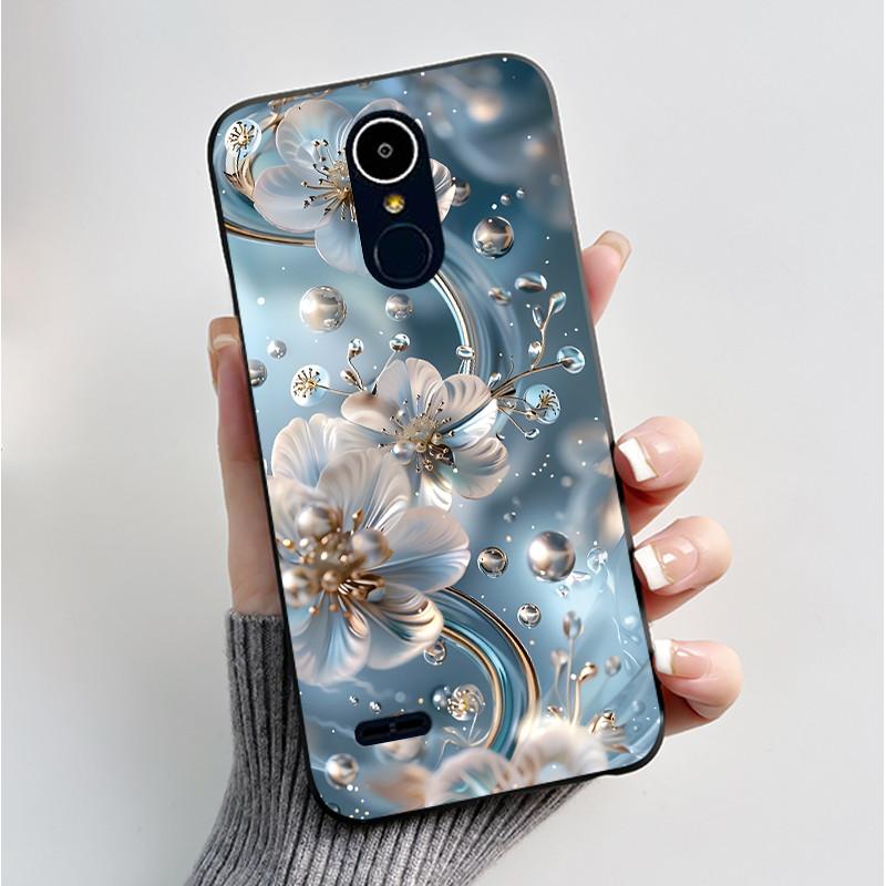 Чехол для LG K8 2017/LG K8 2018/LG K9 2018 Мягкий Силиконовый Черный Корпус для LG K10 2016/LG K10 2017 Чехол Милый Цветочный Мультяшный Чехол