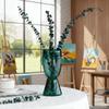Irregular Shape Human Face Vase Glass Abstract Vase Hydroponic Vase Green Plants