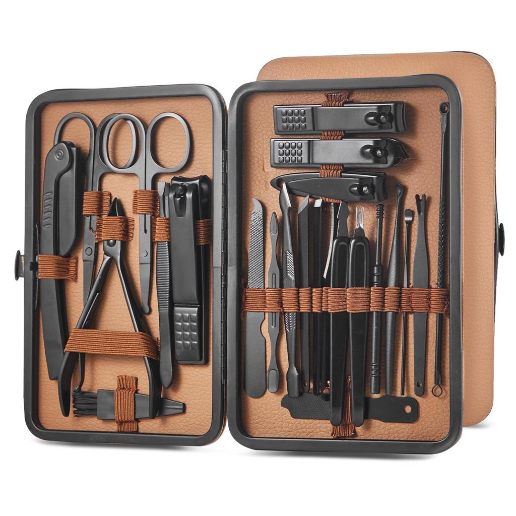 7-24pcs Nail Clipper Tools Set Manicure Pedicure Tool Eyebrow Trimmer Facial Care Hand and Foot Care Tools