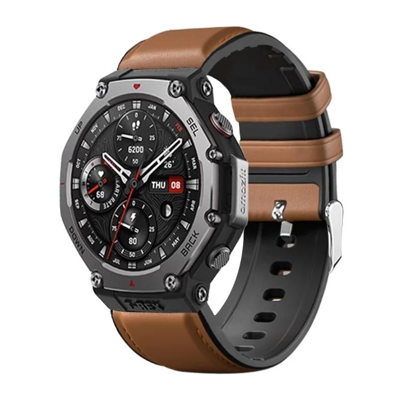 Кожаный силиконовый ремешок для умных часов Amazfit T-rex 3 Ремешок для часов Huami Amazfit T-rex 3 Аксессуары для часов Correa