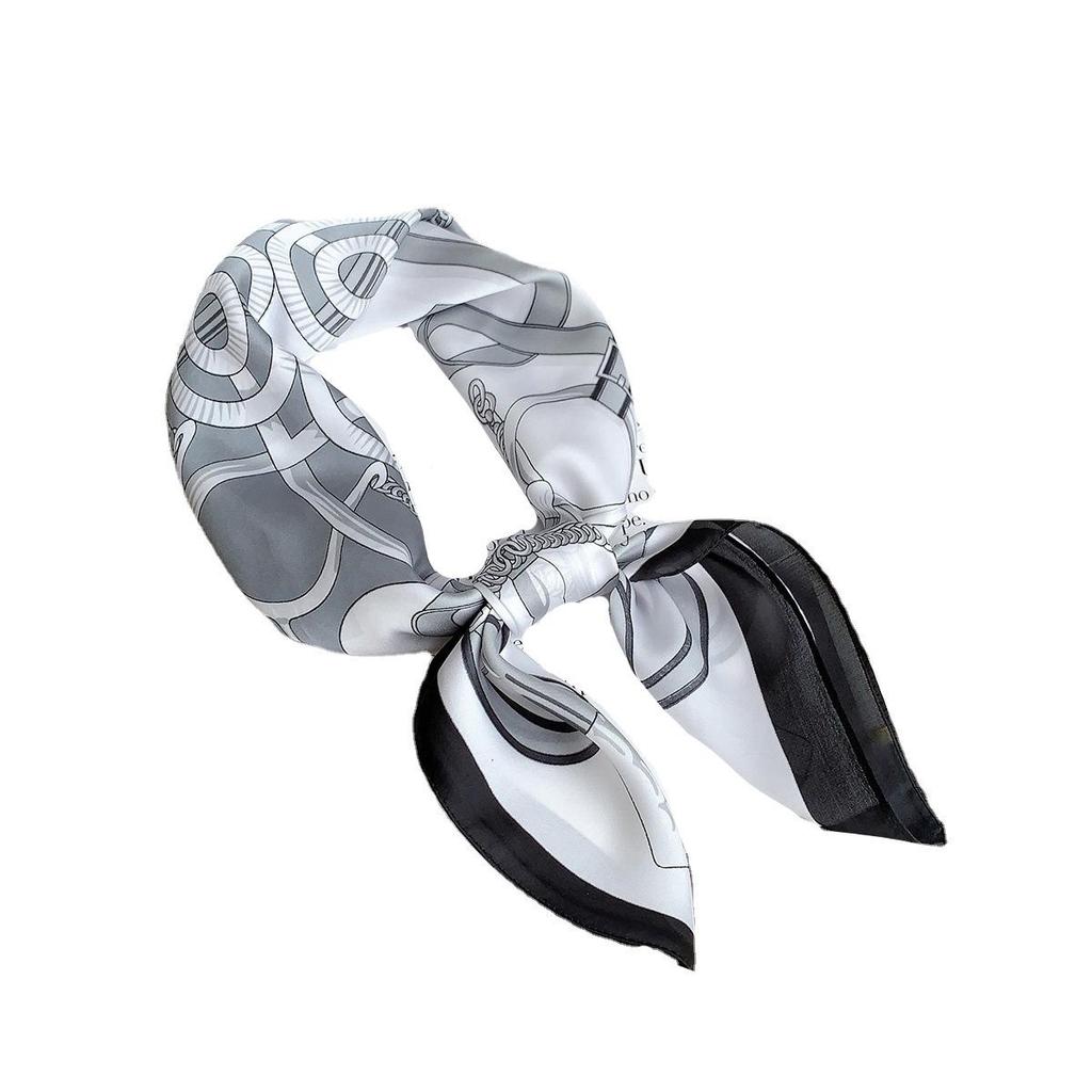 Korean Fashion 70cm Satin Square Scarf: Women's Professional Decorative and Casual Sun Protection