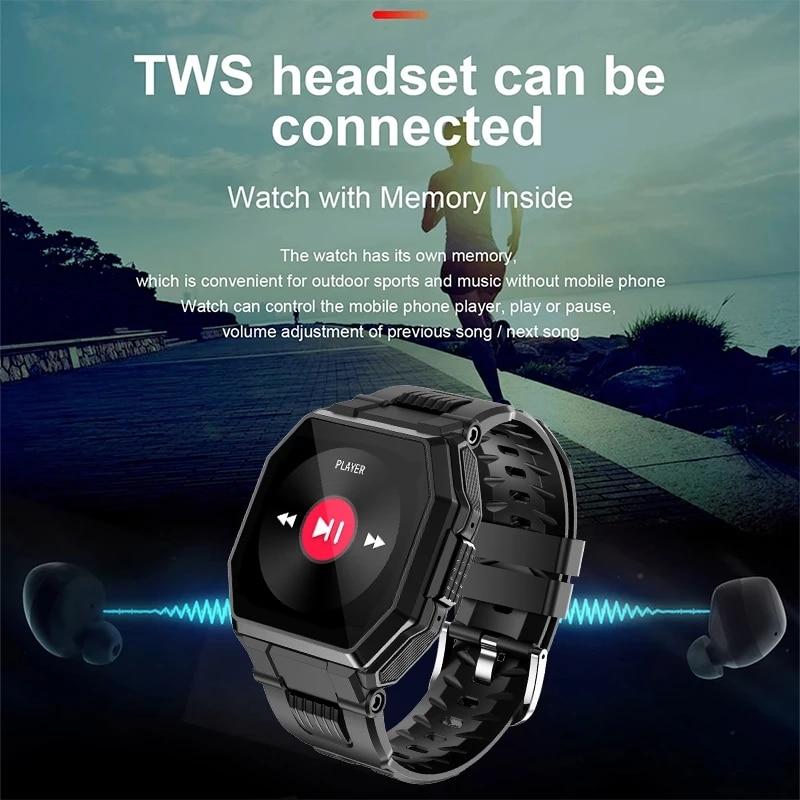Full Touch Screen Smart Watch Sports Bluetooth Call Watch Blood Pressure Monitor Message Reminder Business Smartwatch Men