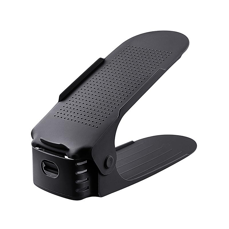 Регулируемая полка для обуви с двойной толстым дном, многоуровневый лоток для обуви, экономящий место в доме, органайзер для обуви, полки для обуви