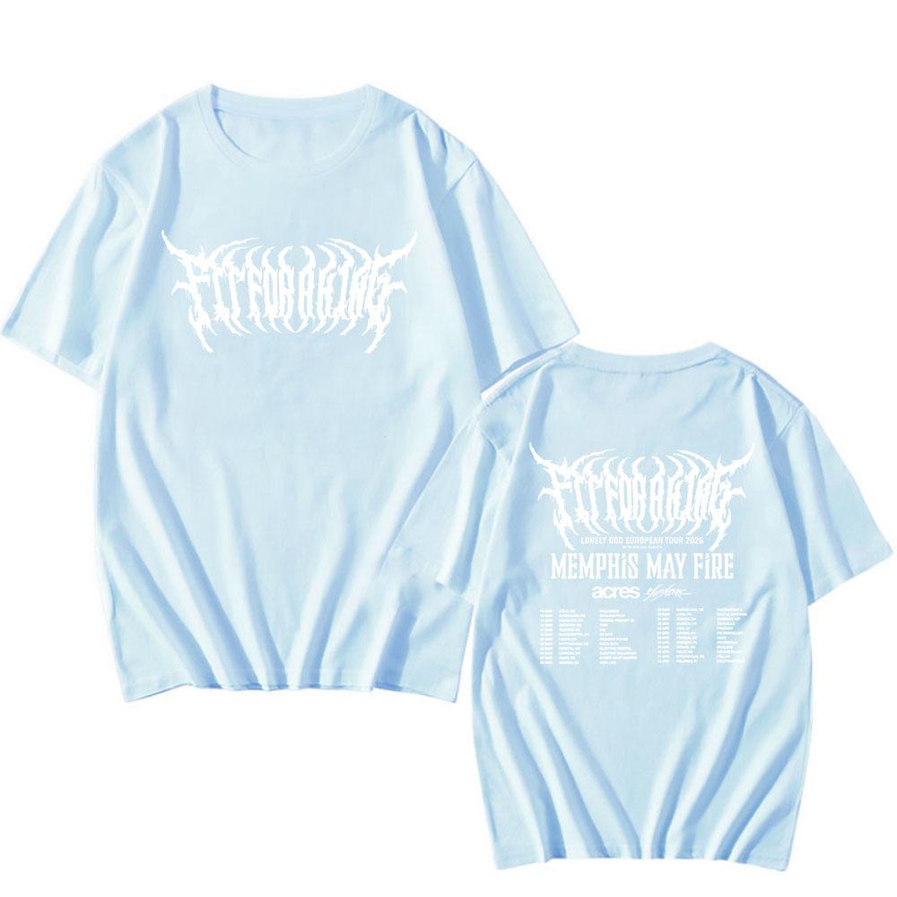 THE LONELY GOD Europe TOUR 2026 T-shirt Fit for A King Rock Band Tshirts Short Sleeve O-neck Cotton Tees Streetwear Unisex