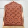 Non-slip Portable Flannel Carpet Prayer Mat Soft Flannel Travel Prayer Rug Worship Kneel Embossing Floor Carpets for Muslim Ramadan