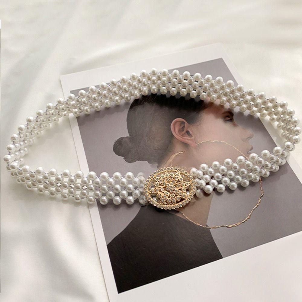 Элегантный ремень для платья, тонкий пояс, поясная цепочка, женский пояс, жемчужная цепочка на талию