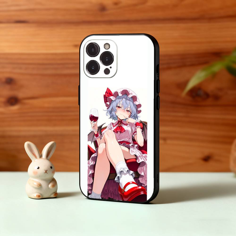 Милый чехол для телефона TouHou Project Фландр для iPhone 17, 16, 15, 14, 13, 12, Plus, Pro Max, 5G Другие Мягкий черный чехол