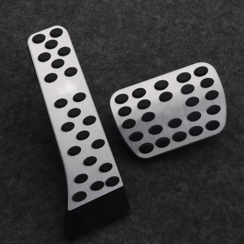 Педаль газа и тормоза для AMG Накладка на педаль акселератора 2 шт. Серебристая Накладка на педаль AMG Педаль Нескользящая накладка для Mercedes GLC GLA W205 W212 GLE ML