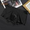 Men Boxer Underwear Mid-rise Seamless Thin Shorts Briefs Solid Color Quick Drying Breathable Smooth Panties
