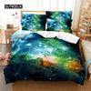 Aurora And Stars Bedding Set Duvet Cover Set 3d Bedding Digital Printing Bed Linen Queen Size Bedding Set Fashion Design Three-piece Set