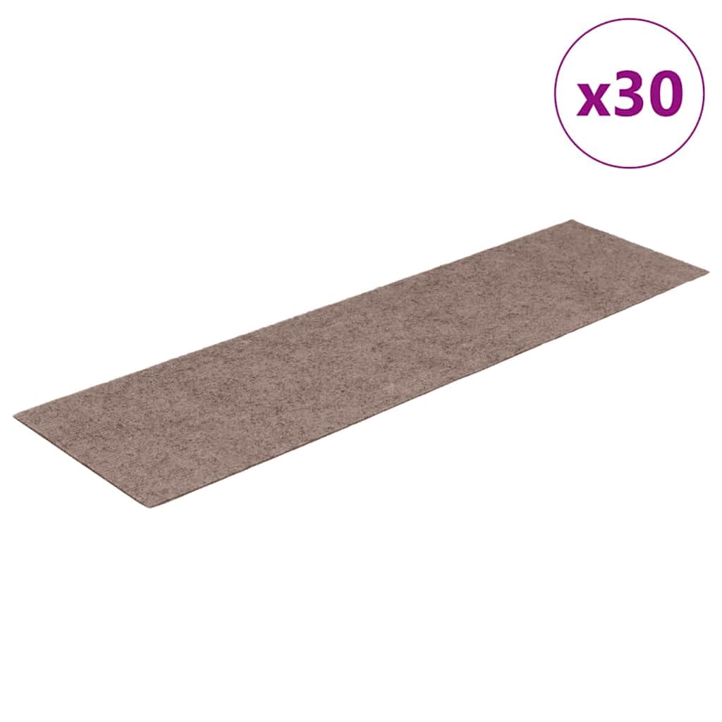 Self Adhesive Stair Treads 30 pcs 76 x 20 cm Light Brown Rectangular