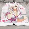 Плед для косплея S-Super S-Sonico в костюме медсестры, Аниме Ваифу Плед-покрывало, Мягкий Фланель, Розовый Медицинский Стиль, Декор Спальни Отаку