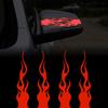 4pcs 15cm Flame Reflective Stickers Car Vinyl Racing Sports Flames Stripe Decal Golf