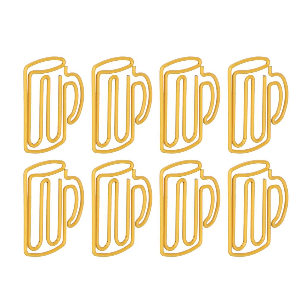 100 шт. милые скрепки для бумаги в форме желтой чашки прочные металлические изысканные цветные детские скрепки для дома и школы