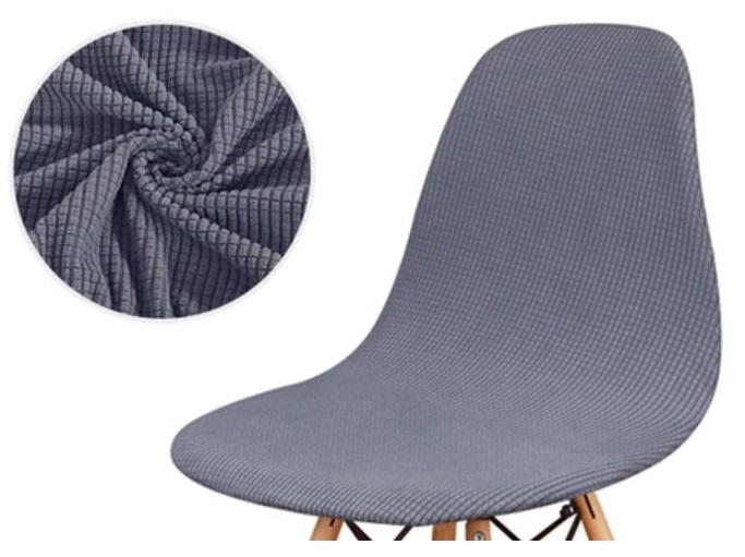 Scandinavian Chair Cover Grey Jacquard