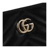 Gucci GG Marmont Light Gold Hardware Zipper Closure Leather Clutch Small Women's Black