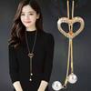 Gold-plated Heart-shaped Necklace, A Design Alloy Necklace Accessory