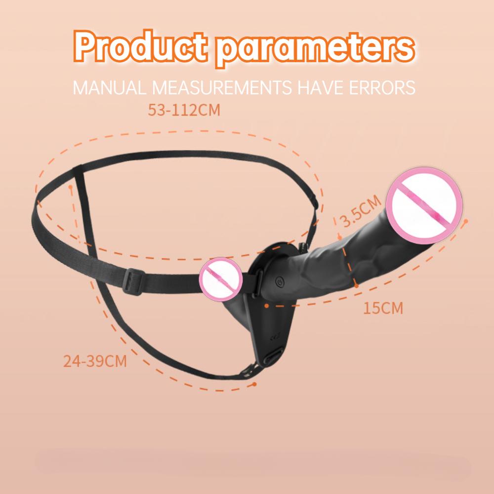 Страпон искусственный пенис вибратор электрический двойной головкой вибрирующий носимый ремень на поясе дилдо G точка секс-игрушки для женщин лесбиянок