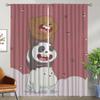 Милая светонепроницаемая штора с медведем для комнаты, 2 шторы для спальни, домашние интерьерные шторы, украшение на Хэллоуин, шторы