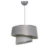 Style Asymmetric Cake Chandelier Gray Gray Fabric Silver Strip Bedroom Living Room Pendant Lamp