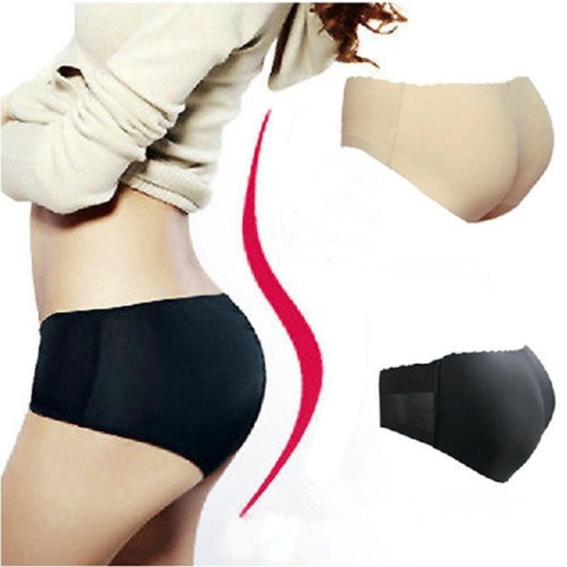 Hip Up Panties Fake Ass Underwear Solid Color Short Feminino Cotton High Waist