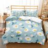 Daisy Duvet Cover Set White Floral Pattern Bedding Set Romantic Leaves And Flower Comforter Cover Full Queen For Girl Women Teen