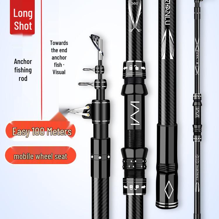 Импортный Удилище Daiwa Carbon Long Cast для Ловли Гигантской Рыбы - Супер Жесткий Набор Удилищ для Морской Заброски