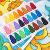12/24 цвета восковых мелков каплевидной формы с захватом для ладони для детей, смываемые, безопасные, инструмент для рисования, школьные принадлежности для творчества