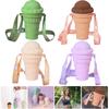500ML Drinking Cup Leakproof Ice Cream Shape Drinking Water Bottle with Adjustable Strap Cute Water Bottles for School Kids