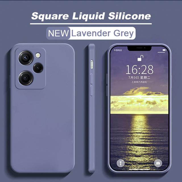 Poco X5 Pro Case Square Liquid Silicone Camera Lens Protector Phone Case For Xiaomi Poco X5 X 5 Pro X5Pro Pocox5 Pro Soft Cover