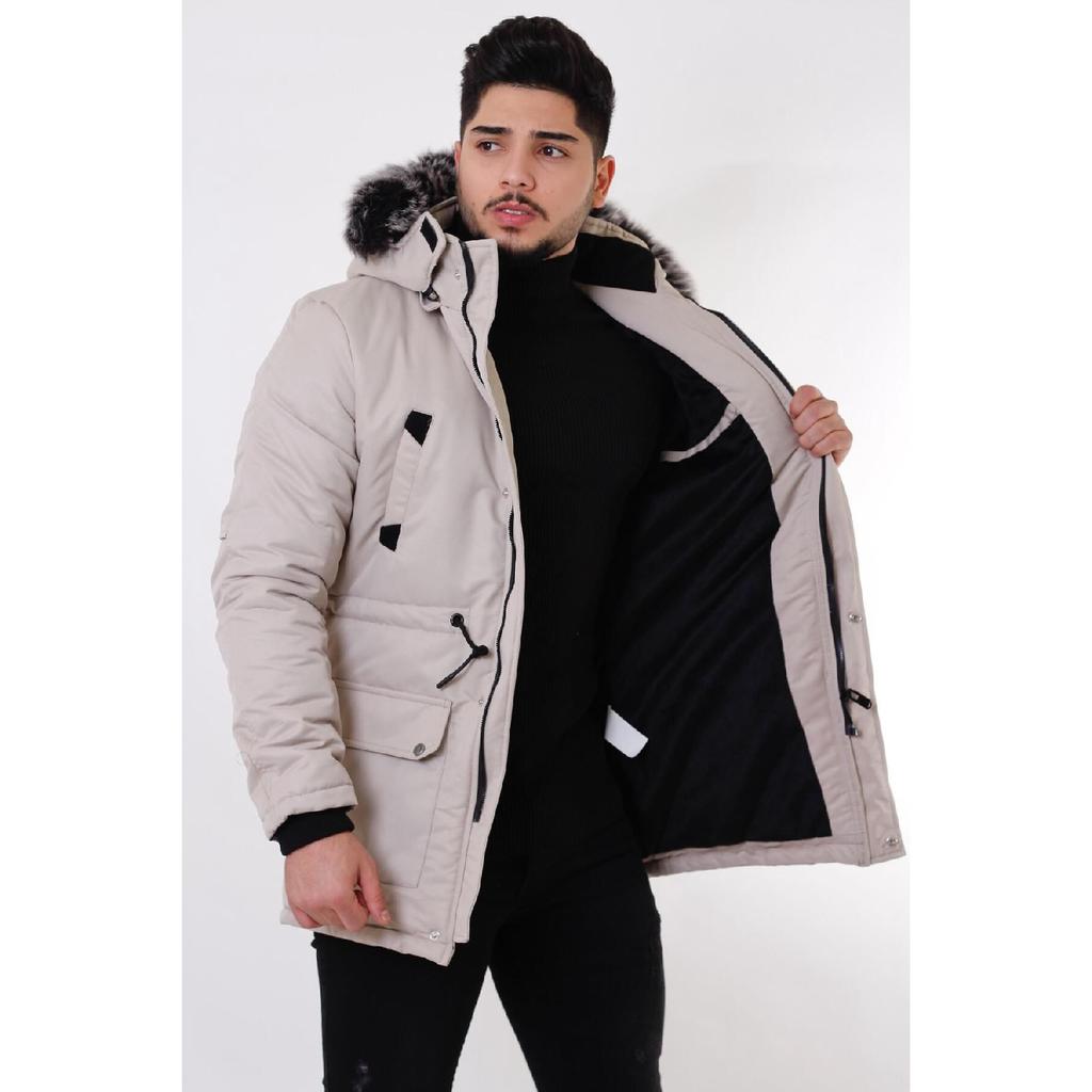 Bill Fur Lined Hooded Coat