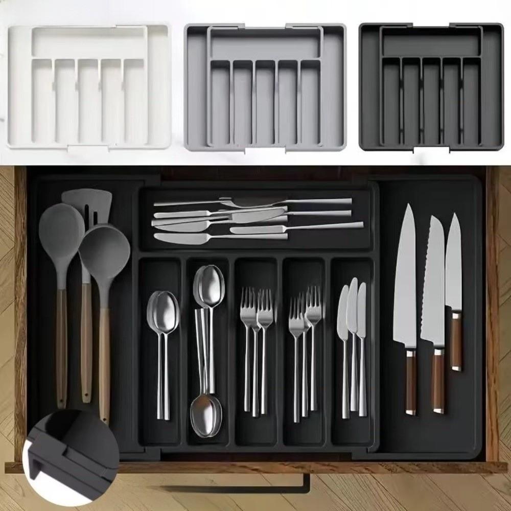 Dividers Expandable Cutlery Drawer Organizer Storage Box Cutlery Holder  Spoons Forks