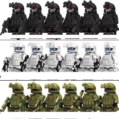 Городская полиция камуфляж Ghost Commando спецназ строительные блоки MOC современные русские солдаты фигурки военное оружие игрушка