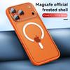 Роскошная оправа объектива из сплава Матовый чехол Magsafe для IPhone 11 12 13 14 15 16 Pro Max 17 Air 17 Pro Max Полупрозрачная гибридная магнитная противоударная жесткая крышка